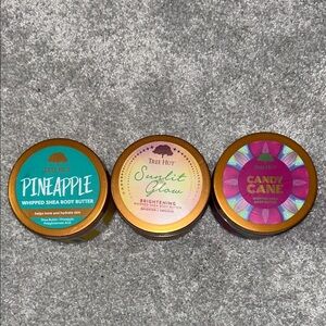Brand New Tree Hut Body Butters (Pineapple, Candy Cane and Sunlight Glow)